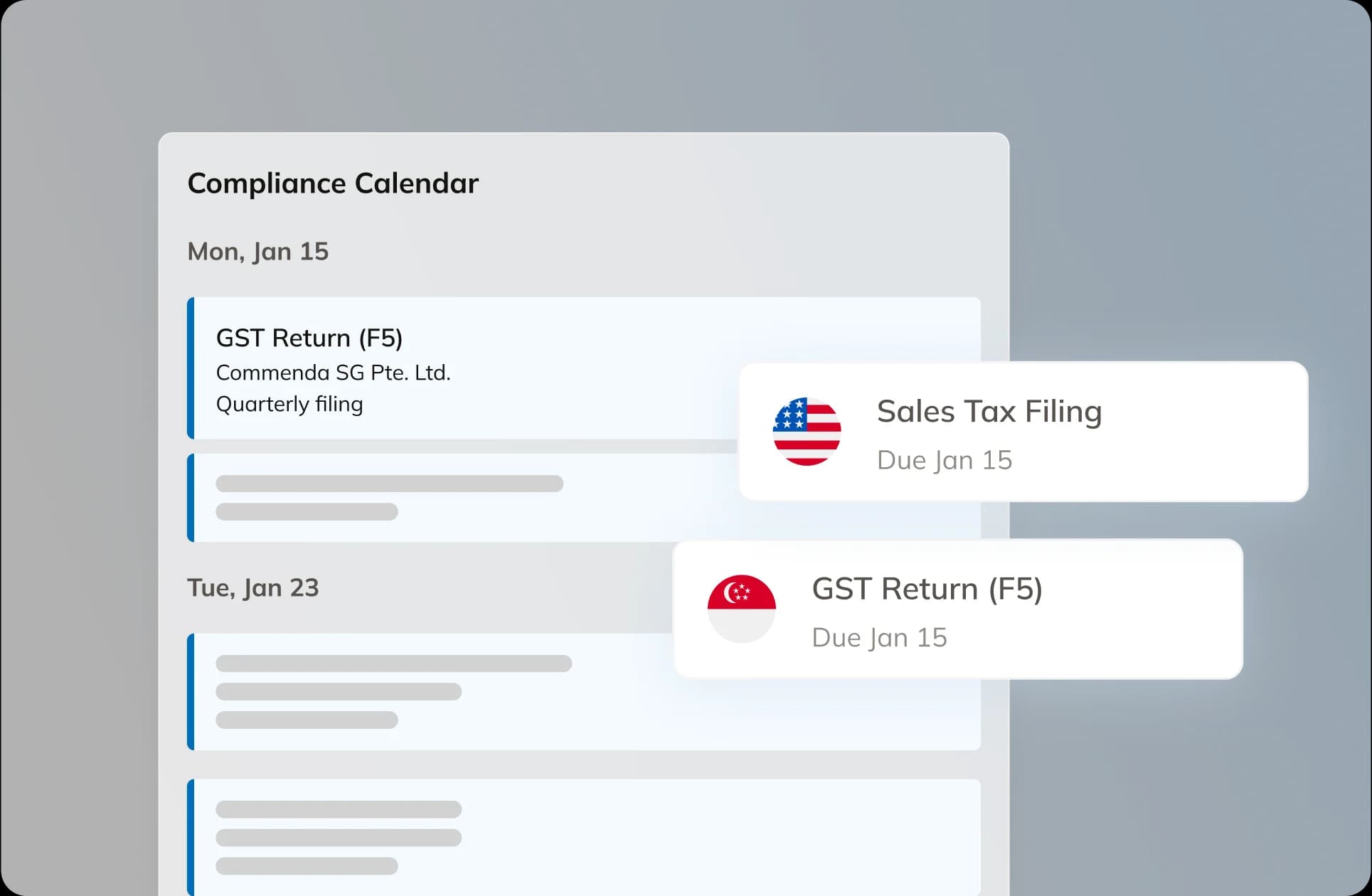 Commenda indirect tax teams platform showing global VAT, GST, and sales tax compliance