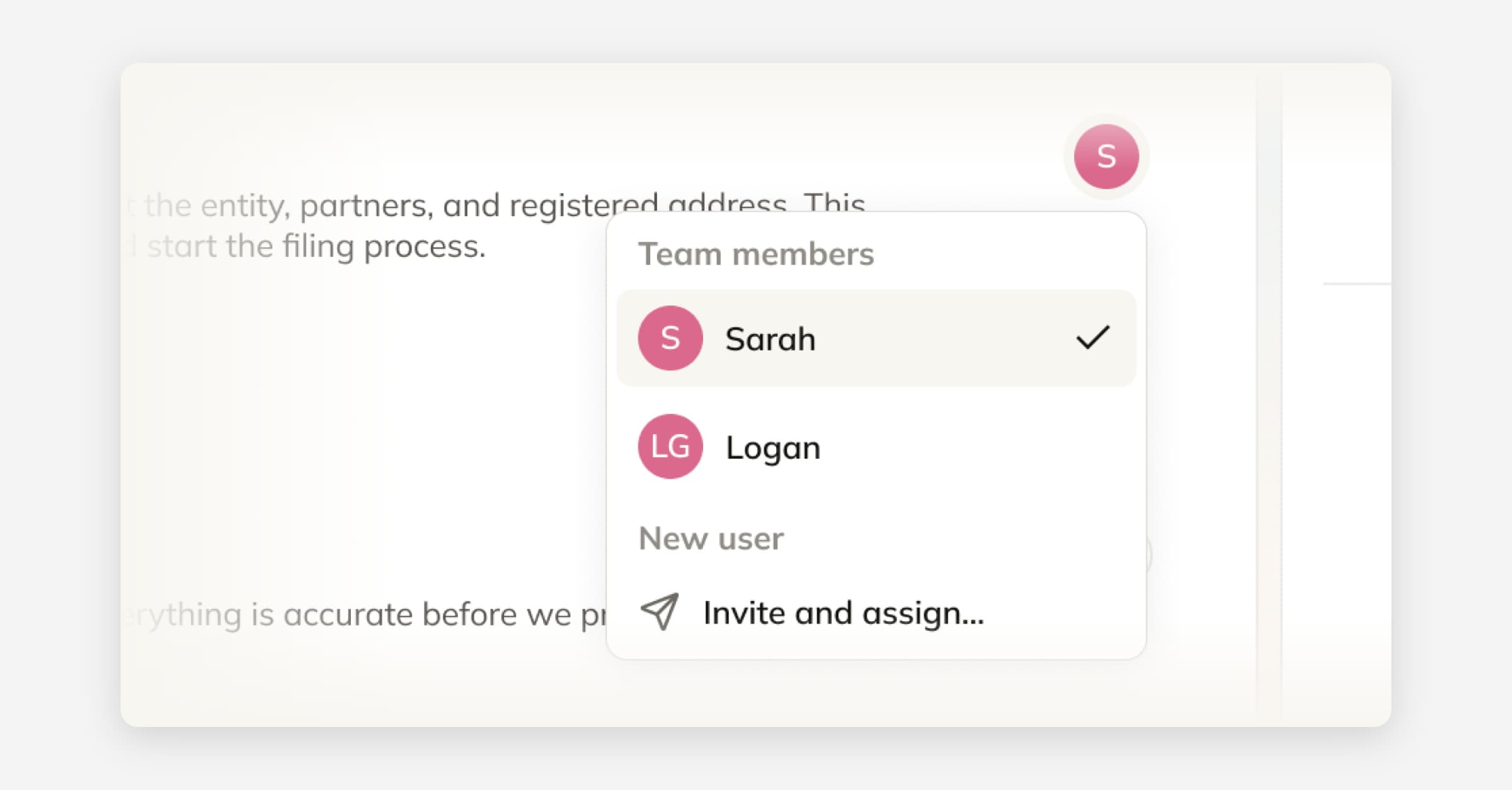 Invite and assign team members to tasks